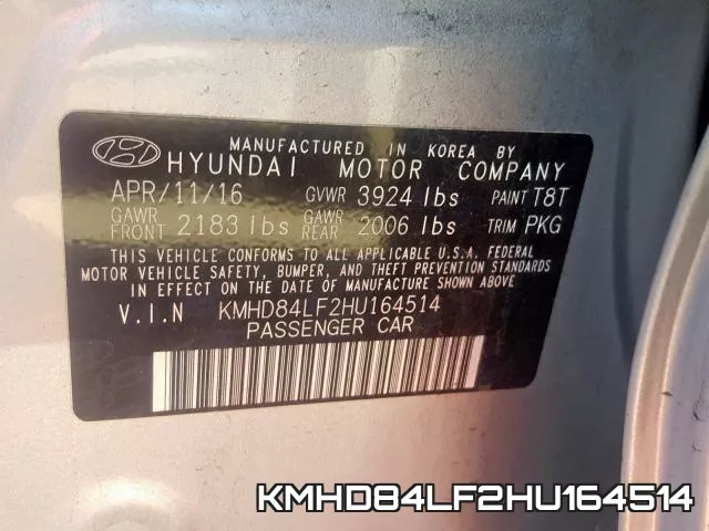 KMHD84LF2HU164514 фото 2