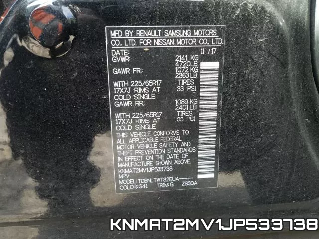 KNMAT2MV1JP533738 фото 2