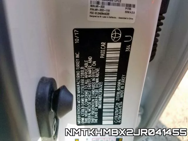 NMTKHMBX2JR041455 фото 2