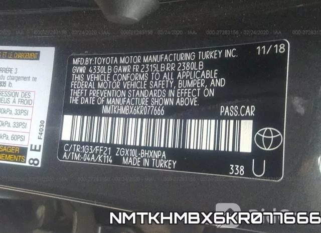 NMTKHMBX6KR077666 фото 10