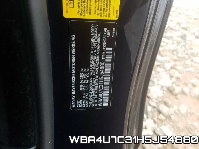 WBA4U7C31H5J54880 фото 2