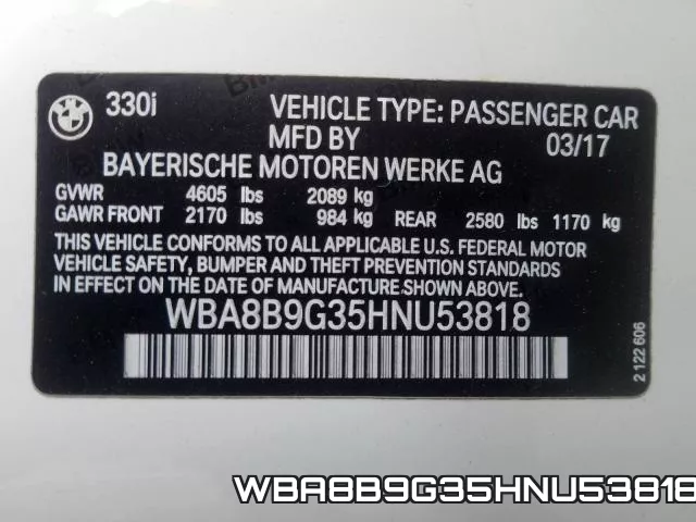 WBA8B9G35HNU53818 фото 2