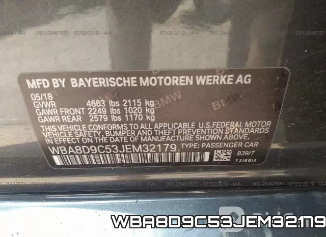 WBA8D9C53JEM32179 фото 10