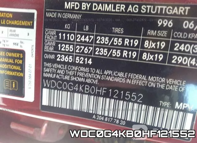 WDC0G4KB0HF121552 фото 10