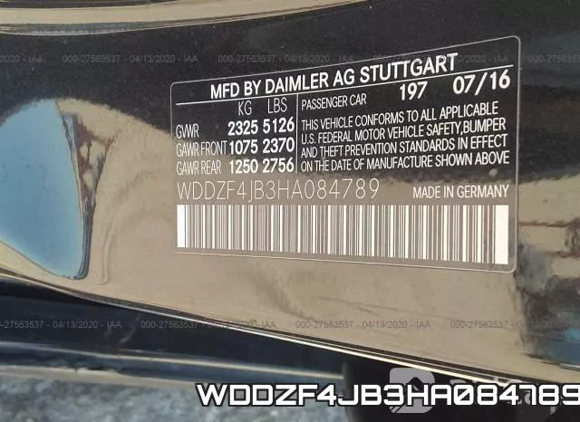 WDDZF4JB3HA084789 фото 10