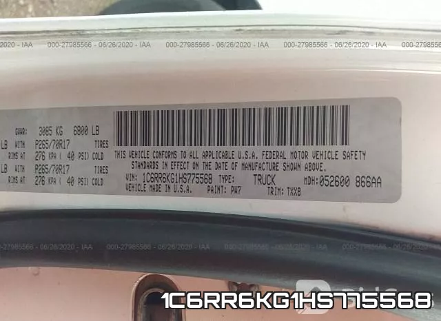 1C6RR6KG1HS775568 фото 10