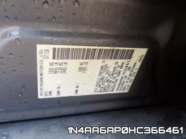 1N4AA6AP0HC366461 фото 2