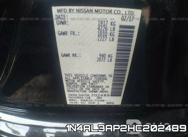 1N4AL3AP2HC202489 фото 10