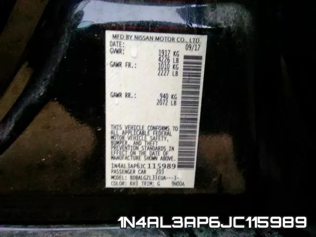 1N4AL3AP6JC115989 фото 2