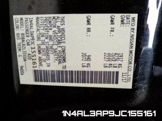1N4AL3AP9JC155161 фото 2