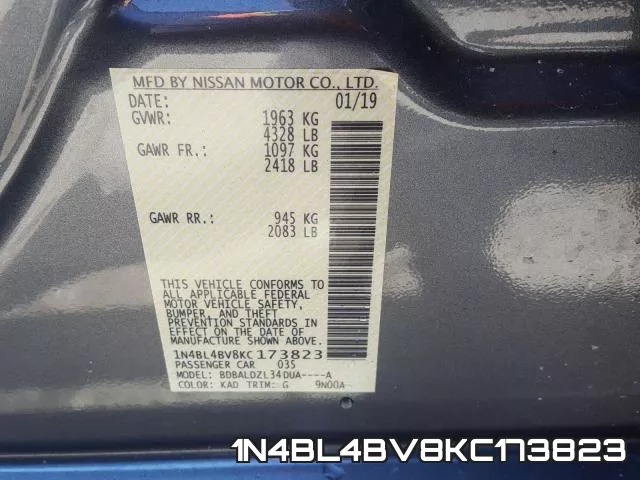 1N4BL4BV8KC173823 фото 2
