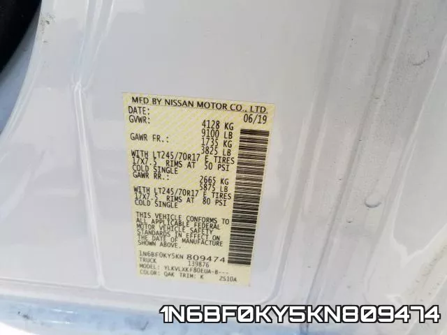 1N6BF0KY5KN809474 фото 2