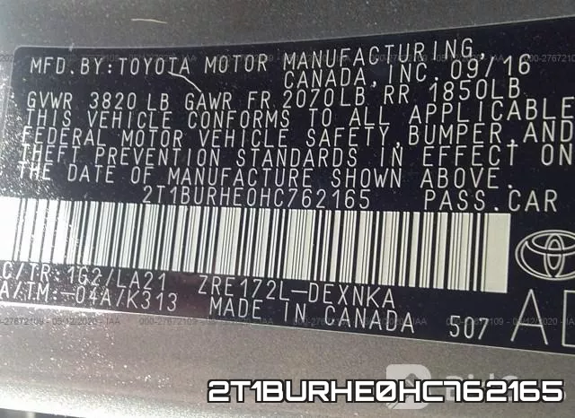2T1BURHE0HC762165 фото 10