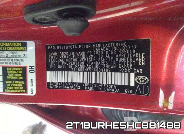 2T1BURHE5HC881488 фото 10