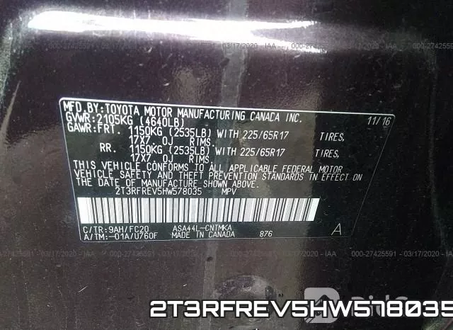 2T3RFREV5HW578035 фото 10