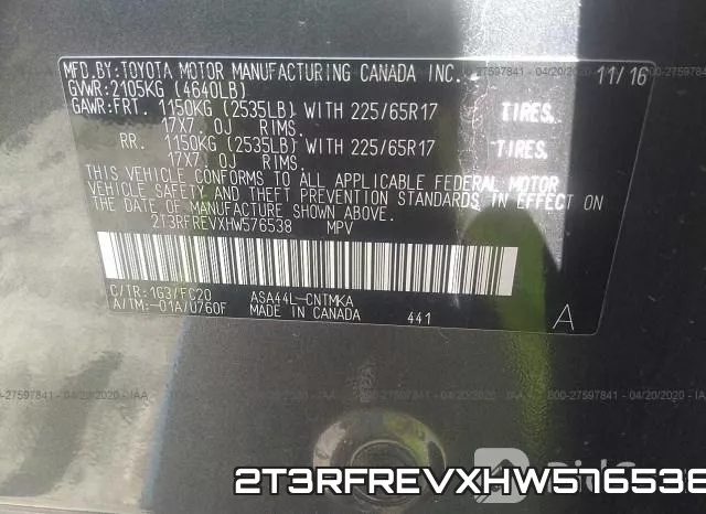 2T3RFREVXHW576538 фото 10