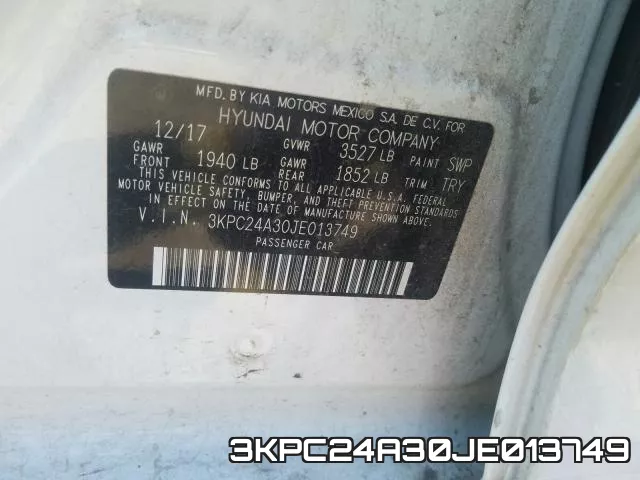 3KPC24A30JE013749 фото 2
