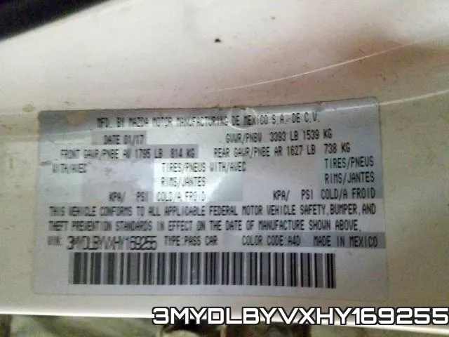 3MYDLBYVXHY169255 фото 2