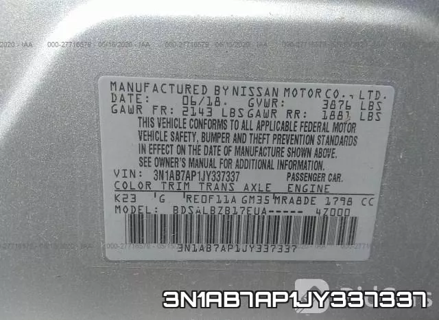 3N1AB7AP1JY337337 фото 10