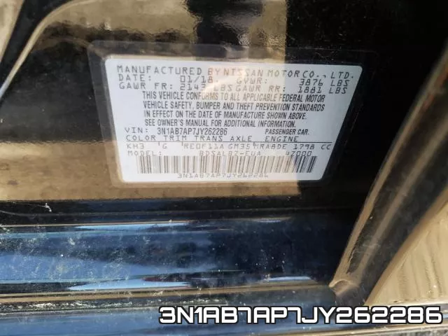 3N1AB7AP7JY262286 фото 2