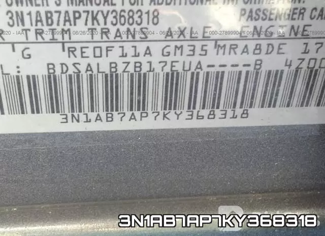 3N1AB7AP7KY368318 фото 10