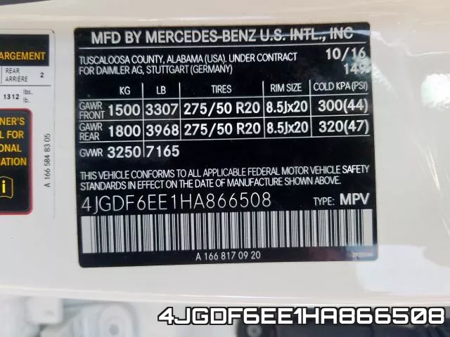 4JGDF6EE1HA866508 фото 2