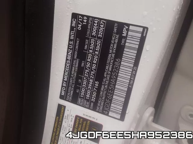 4JGDF6EE5HA952386 фото 2