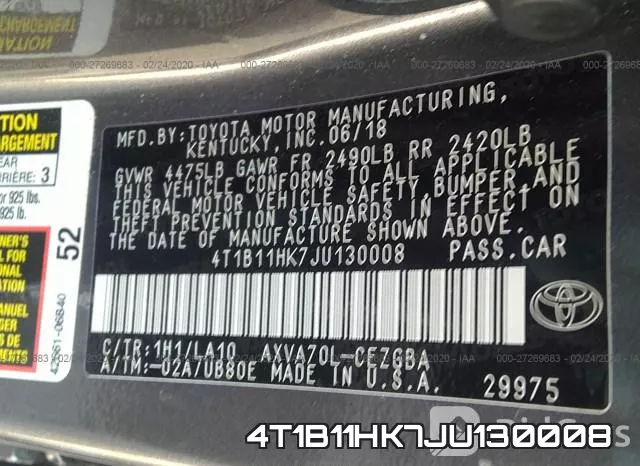 4T1B11HK7JU130008 фото 10