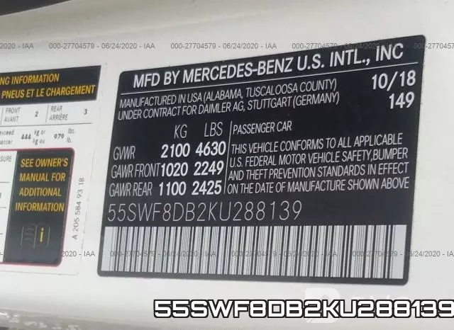 55SWF8DB2KU288139 фото 10