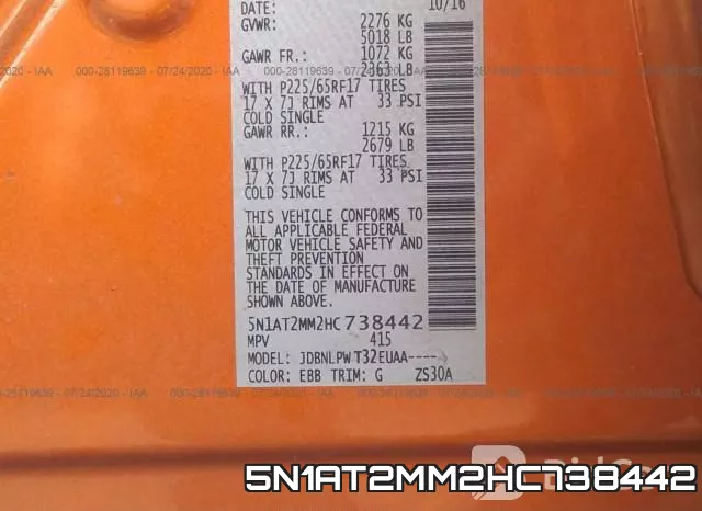 5N1AT2MM2HC738442 фото 10
