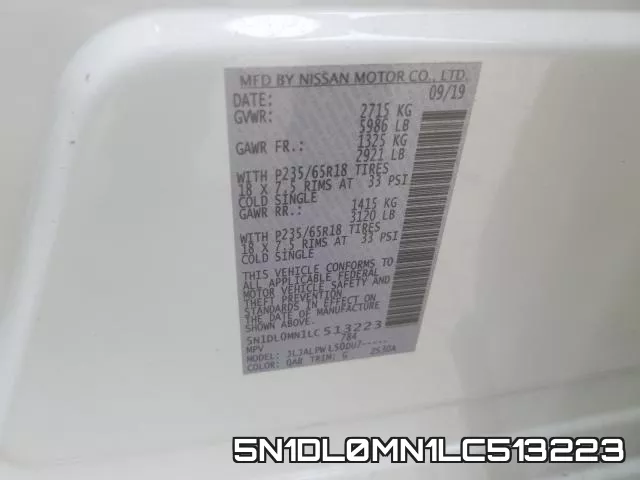 5N1DL0MN1LC513223 фото 2