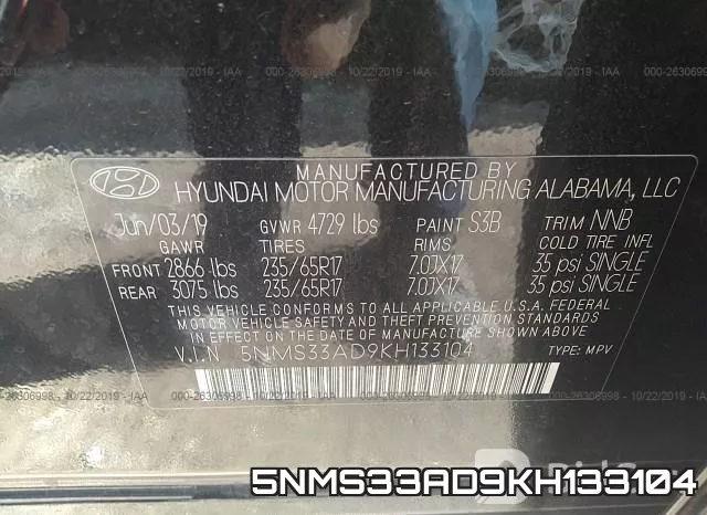5NMS33AD9KH133104 фото 10