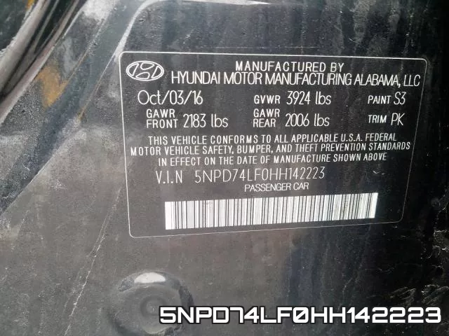 5NPD74LF0HH142223 фото 2