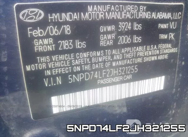 5NPD74LF2JH321255 фото 10