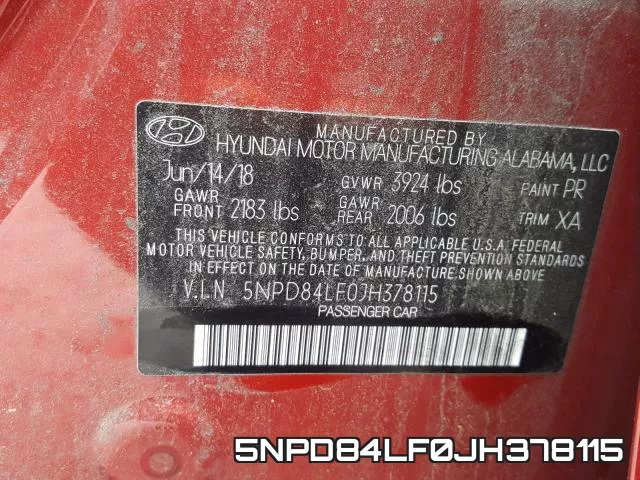 5NPD84LF0JH378115 фото 2