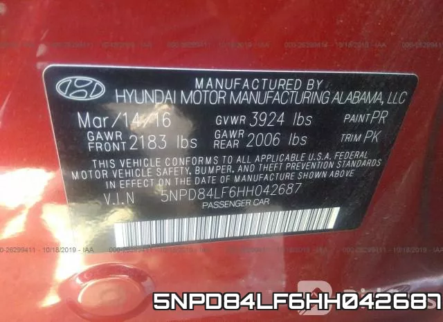 5NPD84LF6HH042687 фото 10