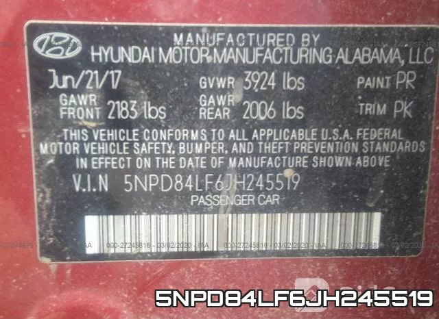 5NPD84LF6JH245519 фото 10