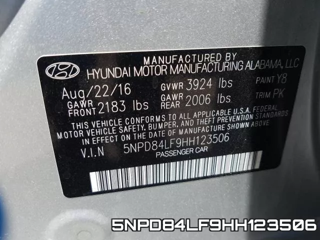 5NPD84LF9HH123506 фото 2