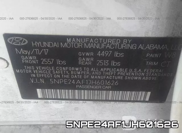 5NPE24AF1JH601626 фото 10