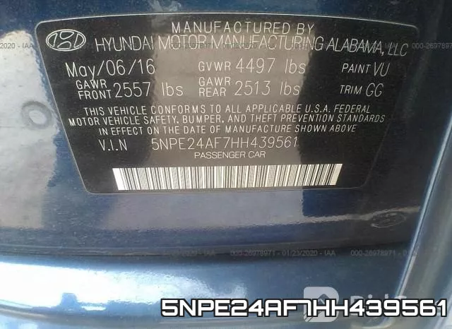 5NPE24AF7HH439561 фото 10