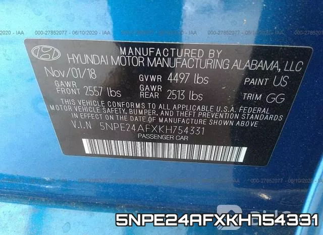 5NPE24AFXKH754331 фото 10
