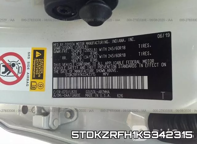 5TDKZRFH1KS342315 фото 10