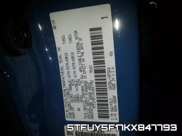 5TFUY5F17KX847793 фото 2