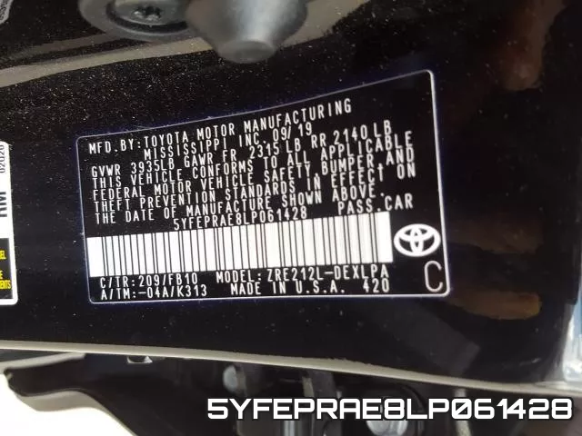 5YFEPRAE8LP061428 фото 2