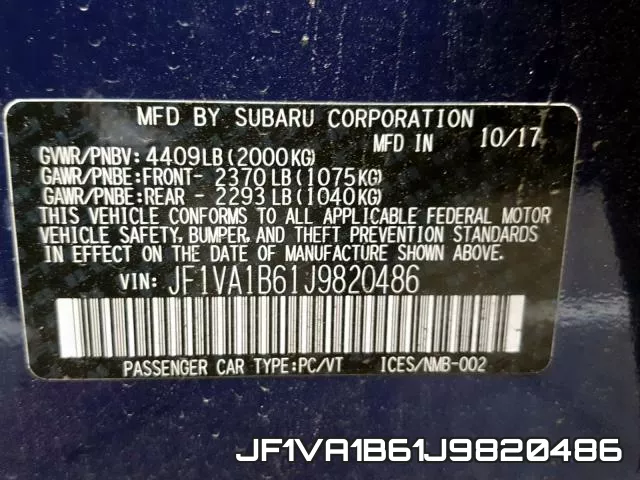 JF1VA1B61J9820486 фото 2