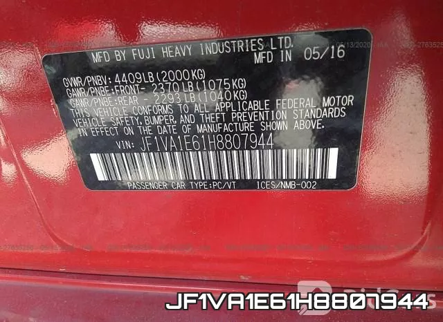 JF1VA1E61H8807944 фото 10