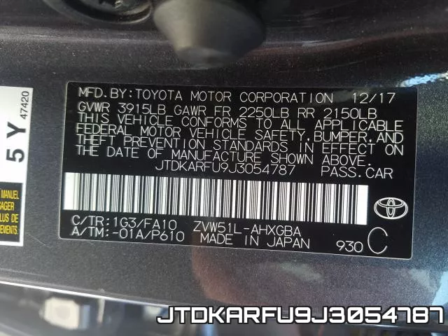 JTDKARFU9J3054787 фото 2