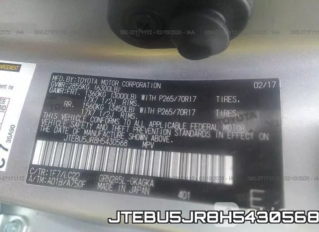 JTEBU5JR8H5430568 фото 10