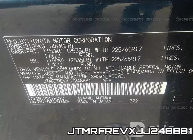 JTMRFREVXJJ248881 фото 10