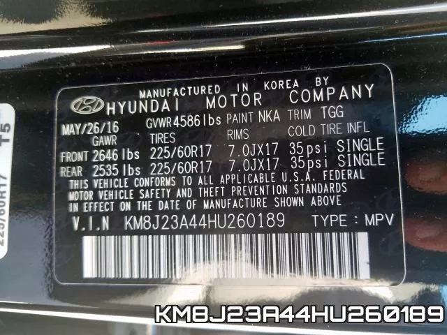 KM8J23A44HU260189 фото 2
